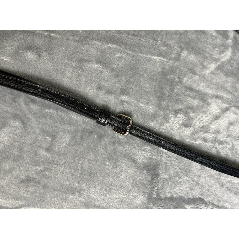DKNY Black Saffiano Leather Evening Bag Removable Strap Chain Date Night Y2K - Picture 12 of 13